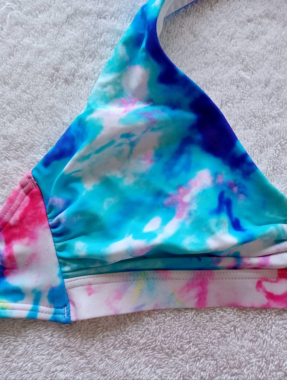 VENUS Heavenly Halter Multi Tie-Dye Bikini Top, Size S - Picture 5 of 14